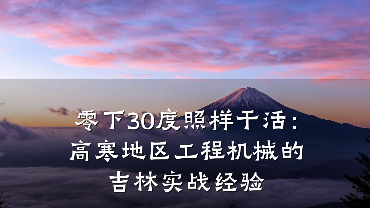 零下30度照样干活:高寒地区工程机械的吉林实战经验