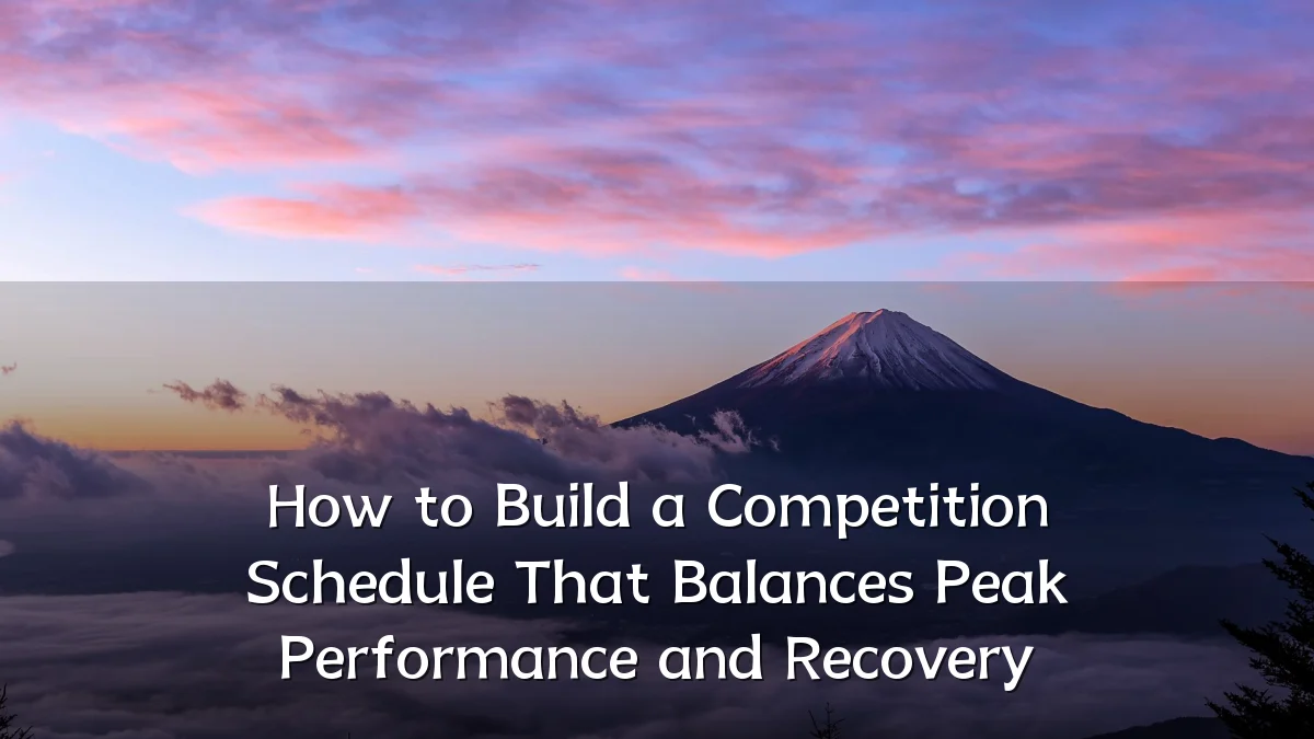 How to Build a Competition Schedule That Balances Peak Performance and Recovery