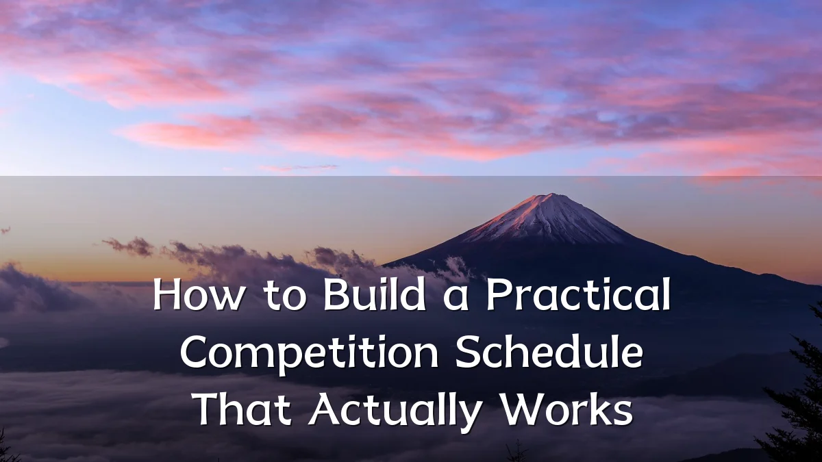 How to Build a Practical Competition Schedule That Actually Works