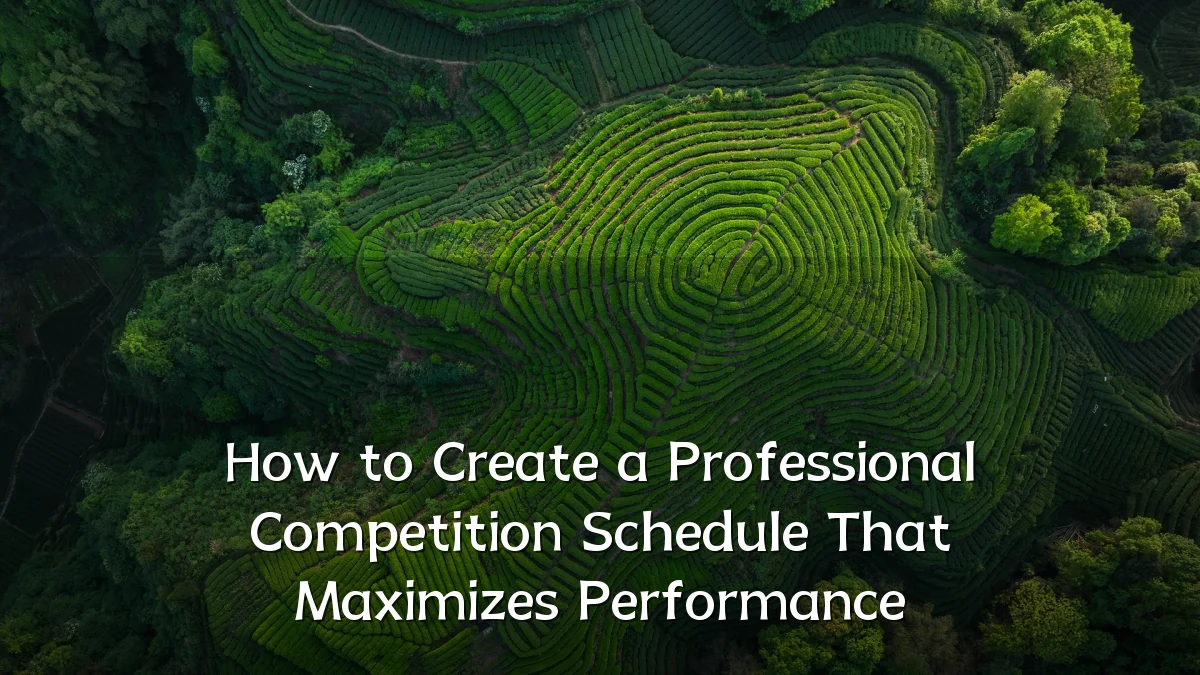 How to Create a Professional Competition Schedule That Maximizes Performance