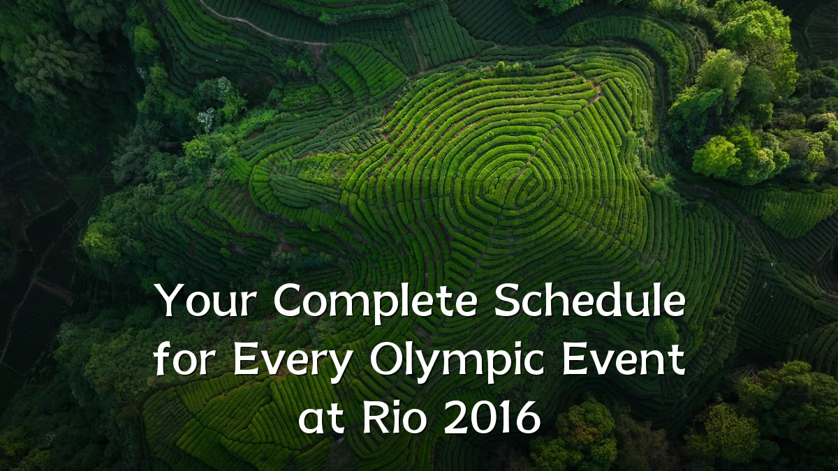 Your Complete Schedule for Every Olympic Event at Rio 2016