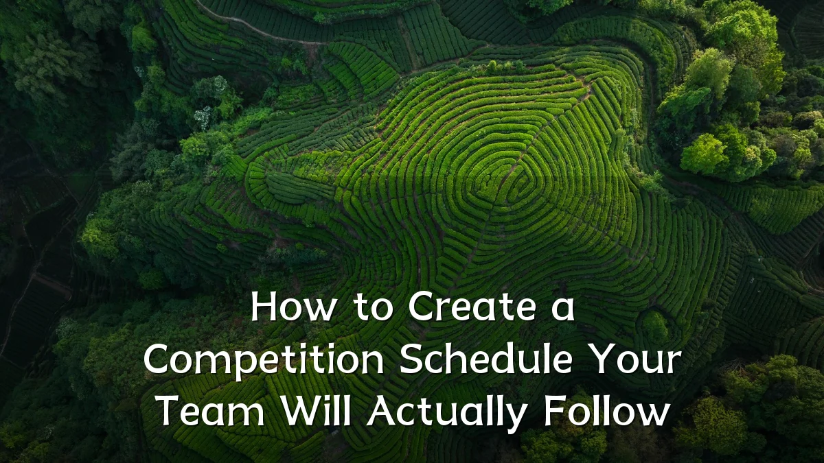 How to Create a Competition Schedule Your Team Will Actually Follow